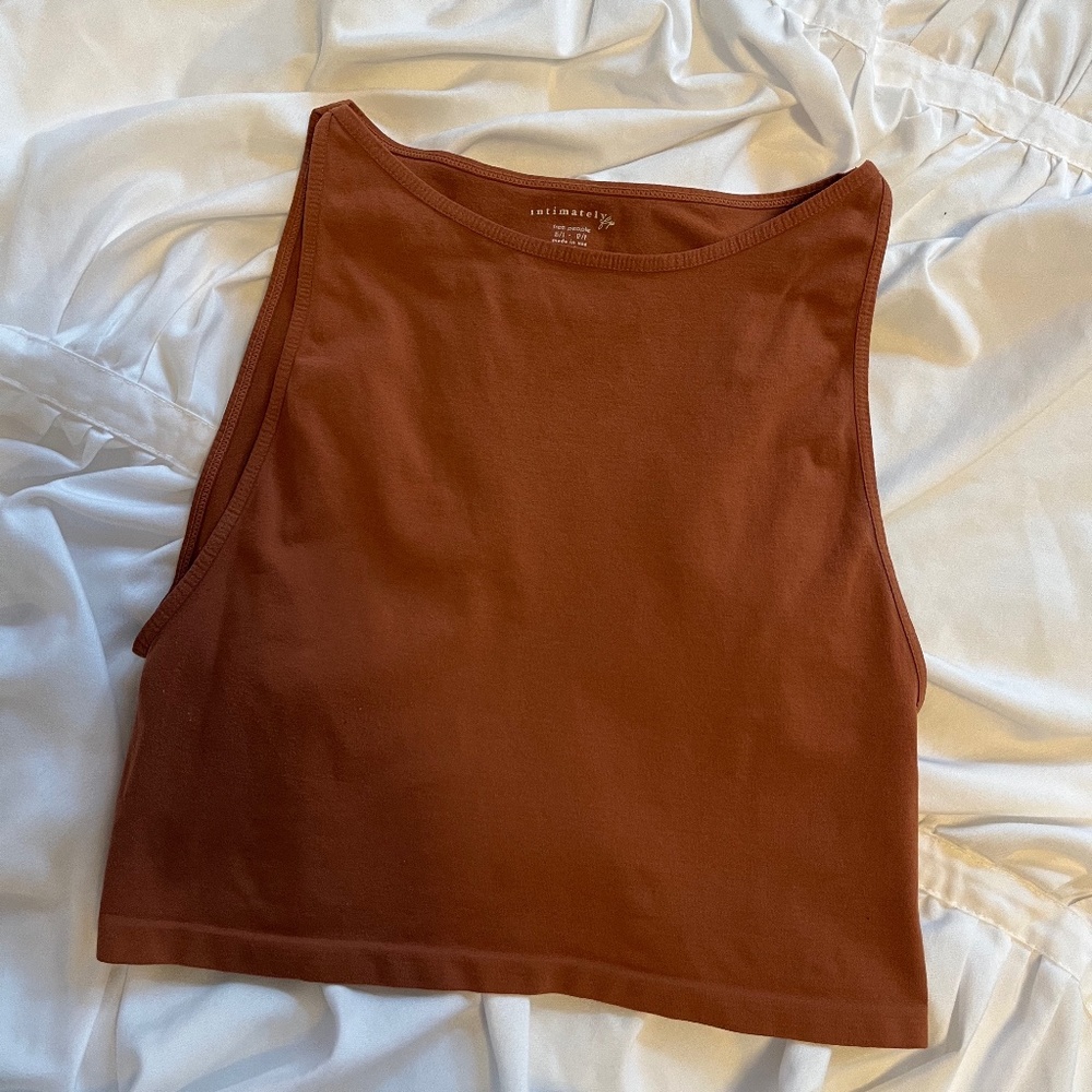 Free People Crop Tank - Rust Orange Size XS/S